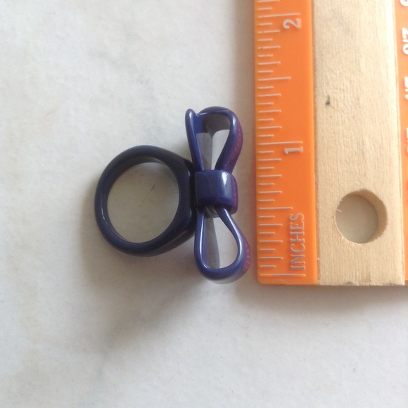 Cute Navy Bow Bow Ring - Picture 3 of 3